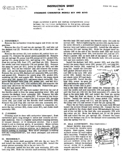 More information about "Daytona Parts Co. - Carburetor Kit 2303 - Stromberg BXV and BXVD Instructions.pdf"