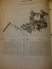 1951-53 Chryco Truck Parts List -  Published Nov 1952 - Page showing Factory Dual Carbs and Dual Intake part explosion