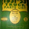 1951-53 Chryco Truck Parts List -  Published Nov 1952