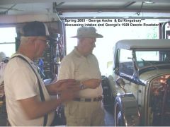 George And Eddy discussing The Desoto Roadsters 6 And 12 Vo