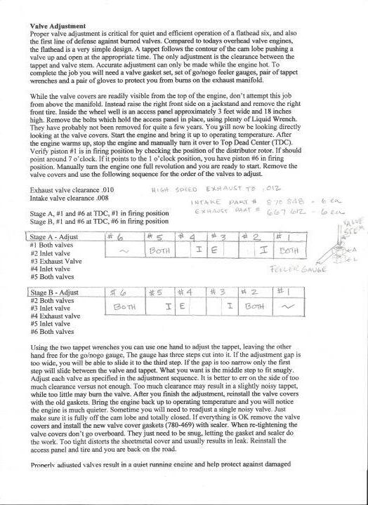 Valve Adjusting