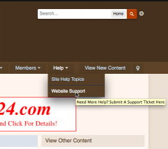 Need help with the site? How to create a support ticket...