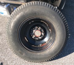 Blackwall side of Goodyear Super Cushion tire