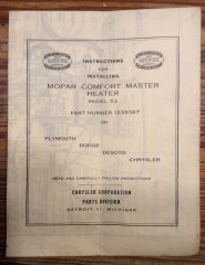 Comfort Master Heater Document