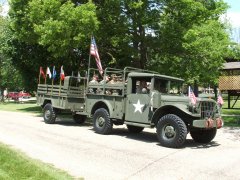 Deer Creek Illinois. Hauling a load of "Young Marine Military Cadets of Illinois".