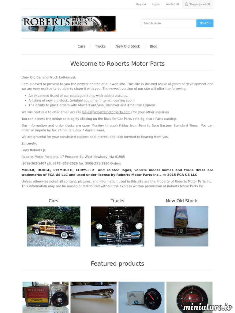 More information about "Roberts Motor Parts Inc."