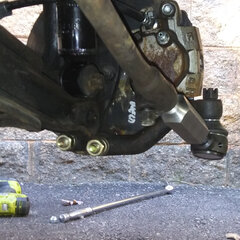 New tie rod adjuster/coupler installed